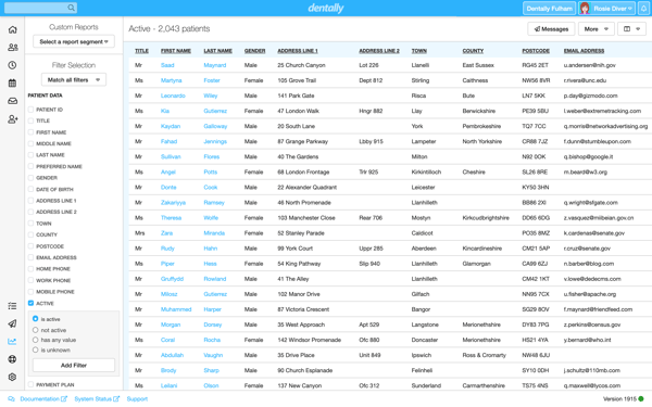 Dentally Screenshot - patient report - full screen