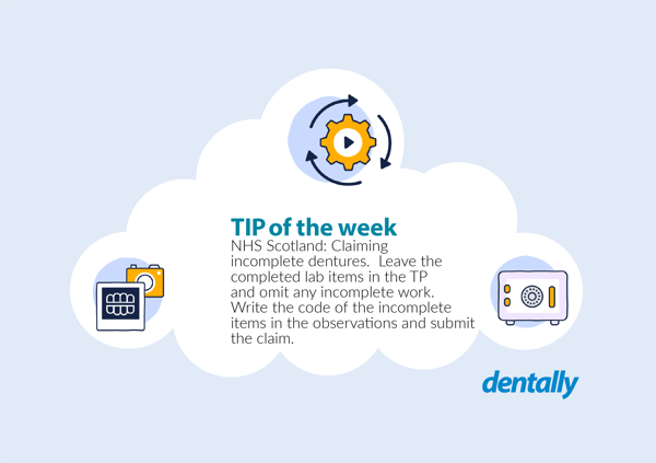 TWO EASE OF USE.  NHS SCOTLAND. Missing dentures in a claim