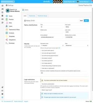 User Permissions shot