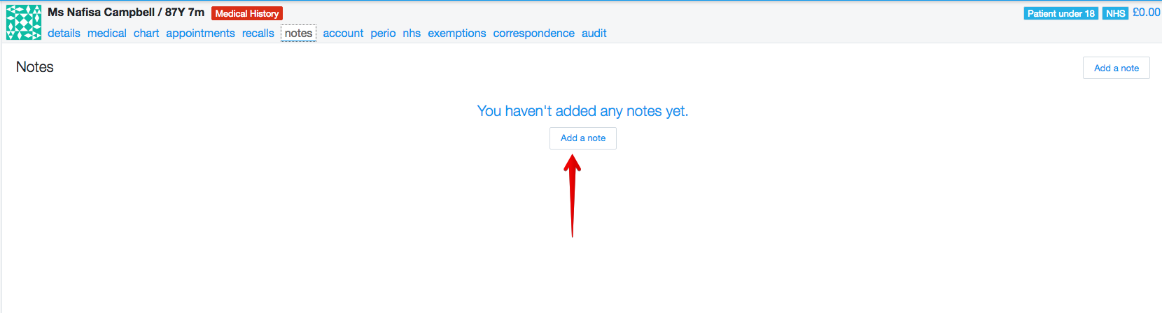 Dentally - Dental Software - Write in your note
