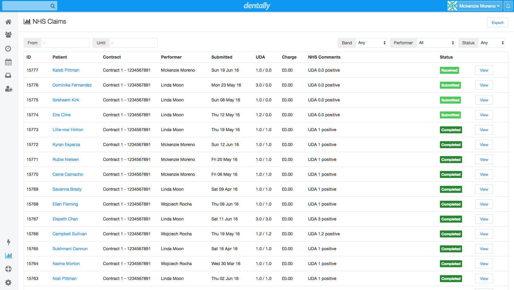 Dentally - Dental Software - NHS Report Claims