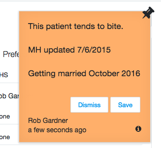 Dentally - Dental Software - Note Reminder