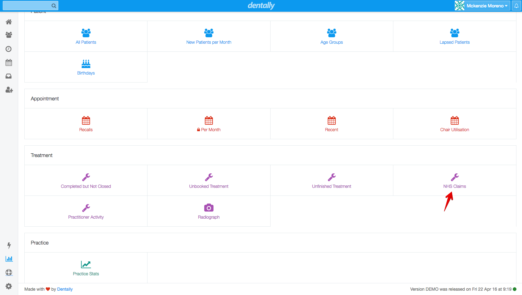 Dentally - Dental Software - NHS Reports