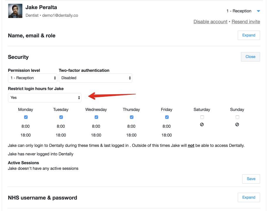 restricted login hours
